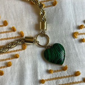 Green and Gold J Crew Chain Necklace